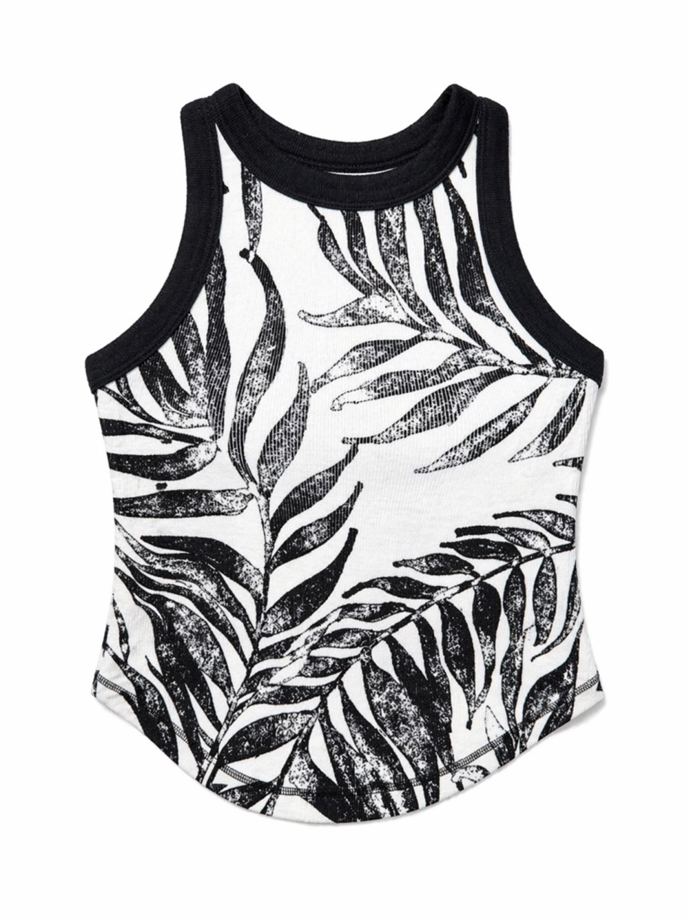 Free People Movement Palm Print Tank Open Back Coastal Core Yoga-Small‎